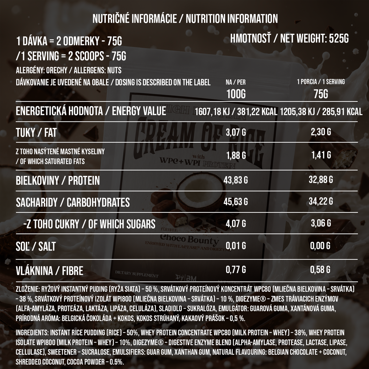 HIGH PROTEIN CREAM OF RICE CHOCO BOUNTY