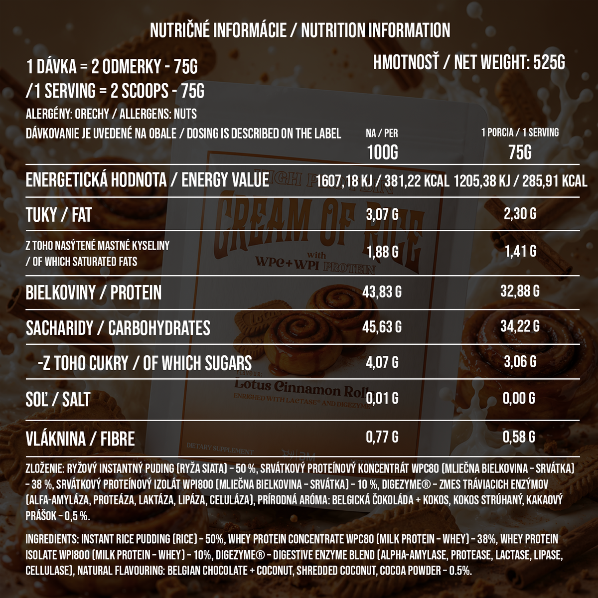 HIGH PROTEIN CREAM OF RICE LOTUS CINNAMON ROLLS